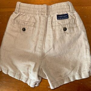 Janie and Jack Light Beige Linen Shorts 12-18M